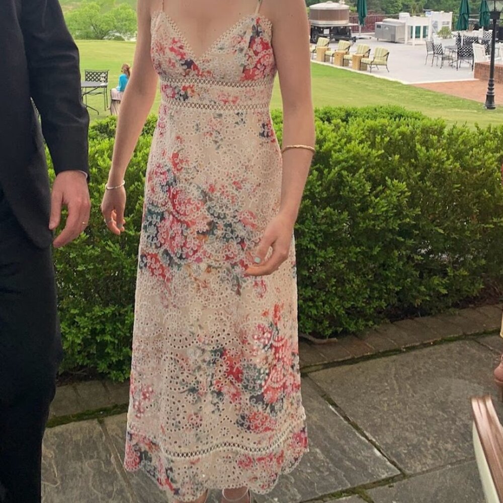 Zimmermann Midi Floral Strapless Dress